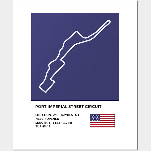 Port Imperial Street Circuit [info] Wall Art by sednoid